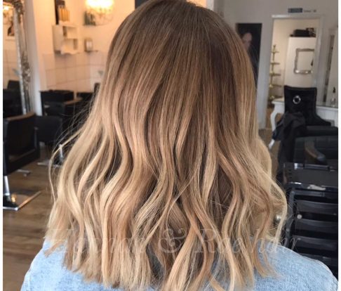 slinga håret blont root stretch