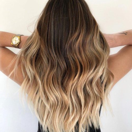balayage slingor i håret